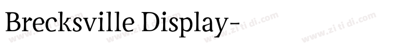 Brecksville Display字体转换